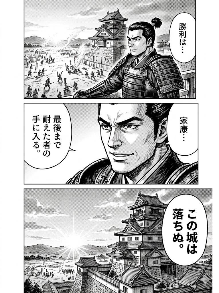 Sengoku manga page before translation